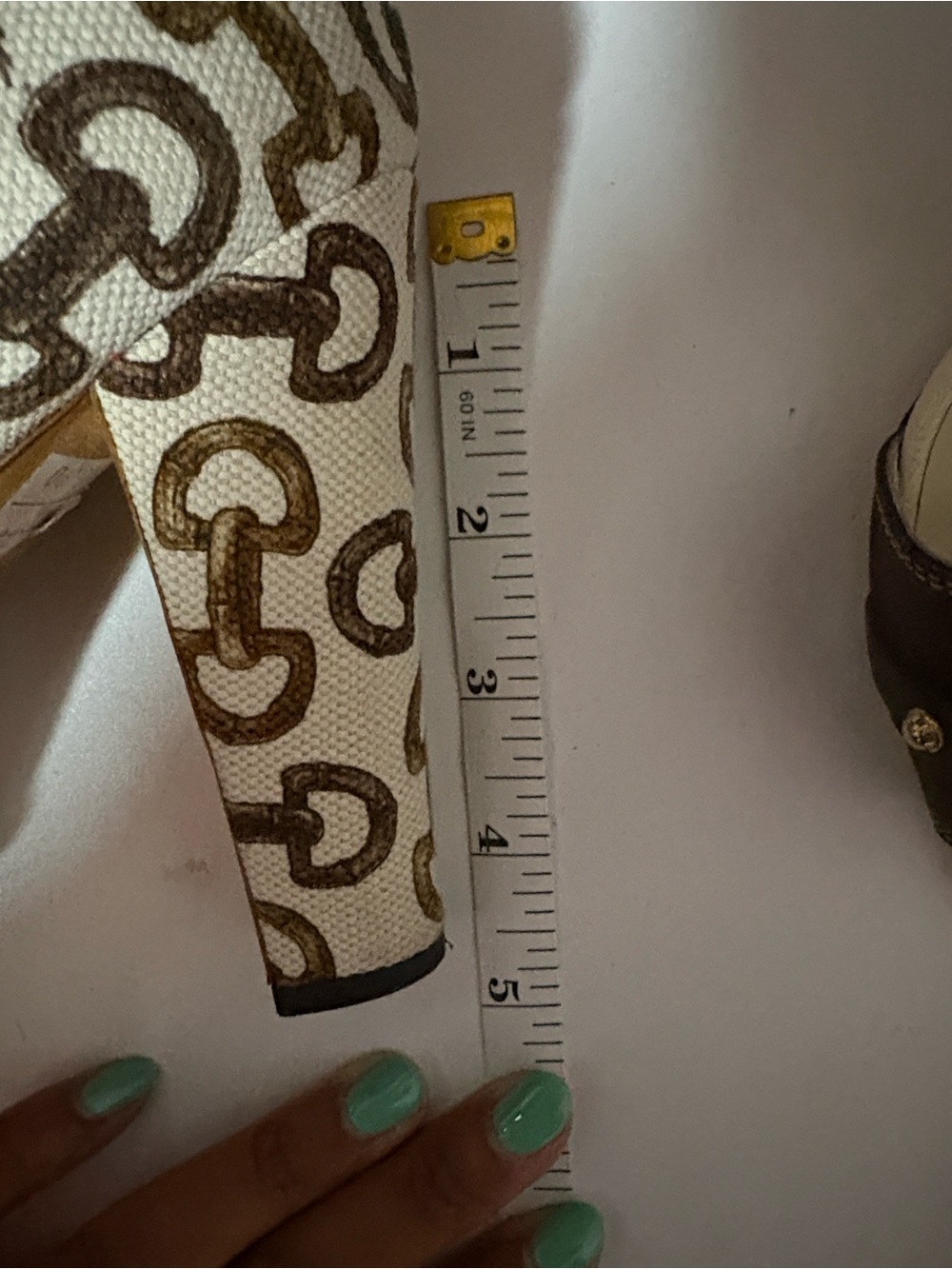 Gucci Beige Canvas and Brown Leather Bamboo-Accent Heels - Picture 8 of 11